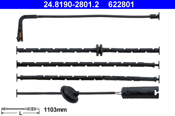 Warning Contact, brake pad wear (24.8190-2801.2)