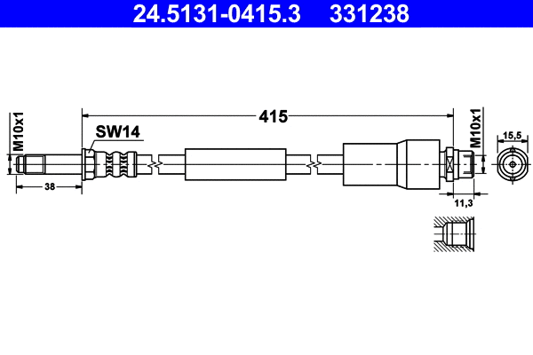 Brake Hose (24.5131-0415.3)