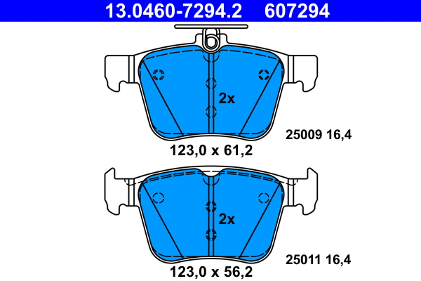 Brake Pad Set, disc brake (13.0460-7294.2)