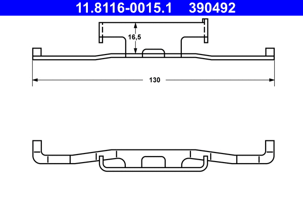 Spring, brake caliper (11.8116-0015.1)
