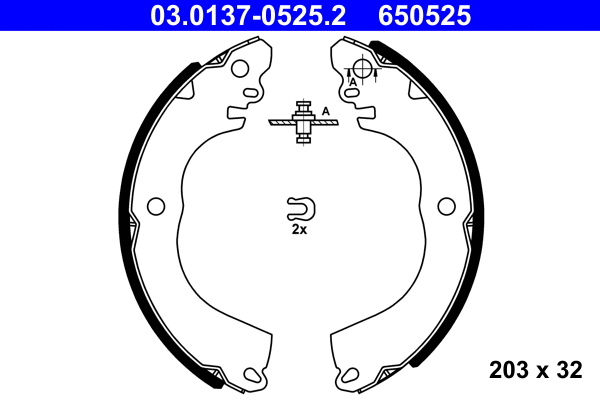Brake Shoe Set (03.0137-0525.2)