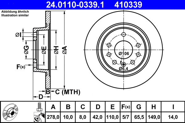 Brake Disc (24.0110-0339.1)