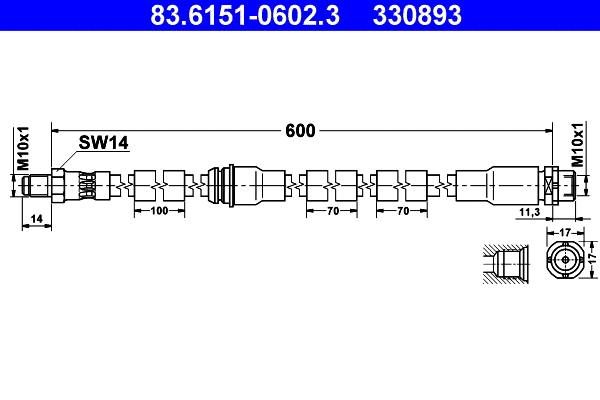 Brake Hose (83.6151-0602.3)