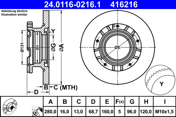Brake Disc (24.0116-0216.1)