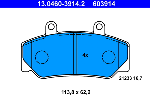 Brake Pad Set, disc brake (13.0460-3914.2)