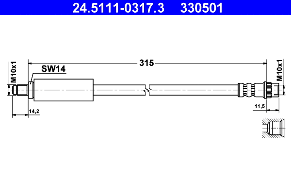 Brake Hose (24.5111-0317.3)
