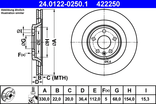 Brake Disc (24.0122-0250.1)