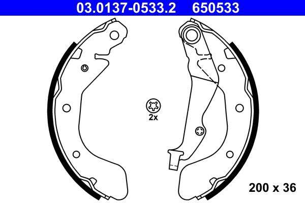 Brake Shoe Set (03.0137-0533.2)