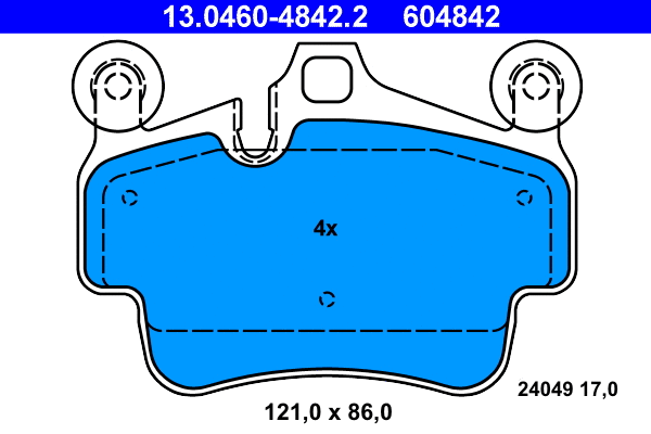 Brake Pad Set, disc brake (13.0460-4842.2)