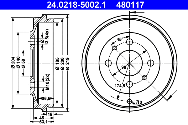 Brake Drum (24.0218-5002.1)