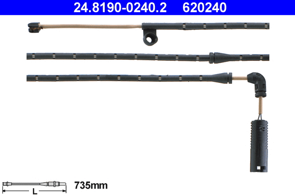 Warning Contact, brake pad wear (24.8190-0240.2)