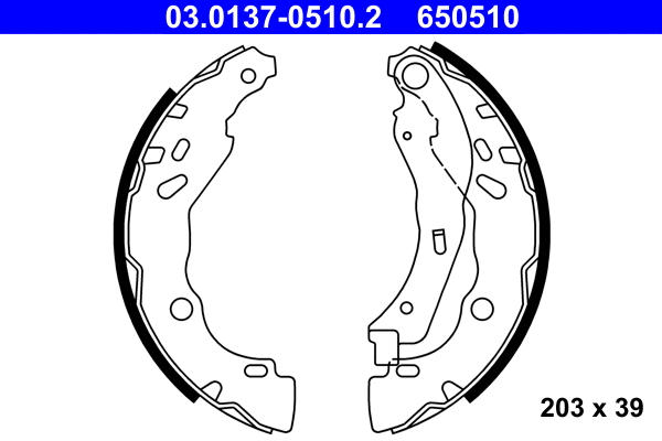 Brake Shoe Set (03.0137-0510.2)