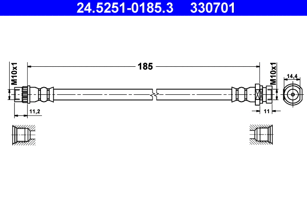 Brake Hose (24.5251-0185.3)