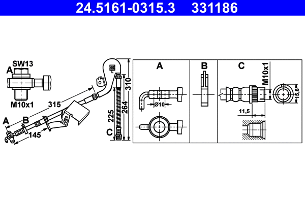 Brake Hose (24.5161-0315.3)