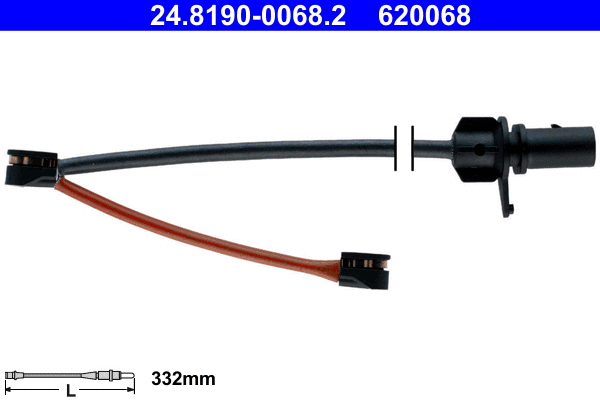 Warning Contact, brake pad wear (24.8190-0068.2)