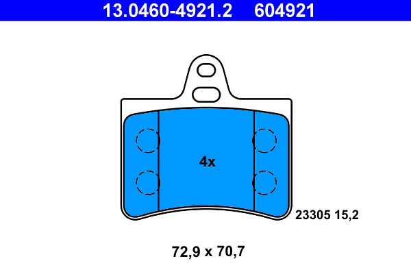 Brake Pad Set, disc brake (13.0460-4921.2)