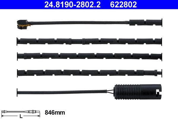Warning Contact, brake pad wear (24.8190-2802.2)