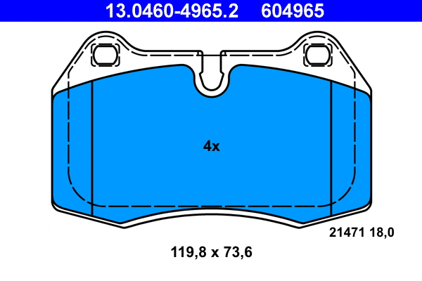 Brake Pad Set, disc brake (13.0460-4965.2)