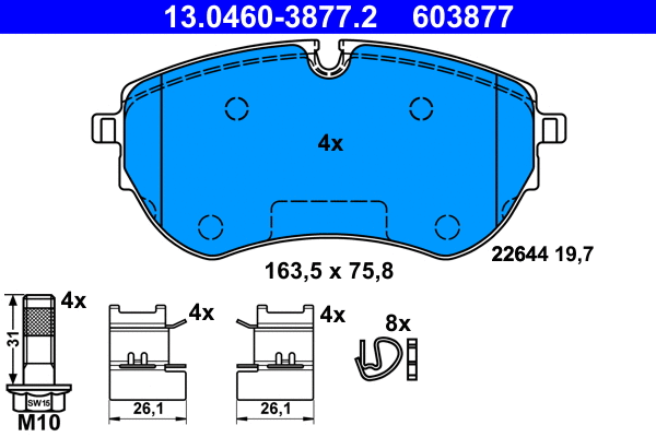 Brake Pad Set, disc brake (13.0460-3877.2)