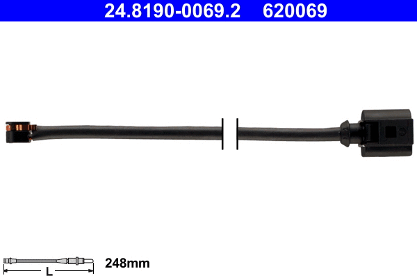 Warning Contact, brake pad wear (24.8190-0069.2)