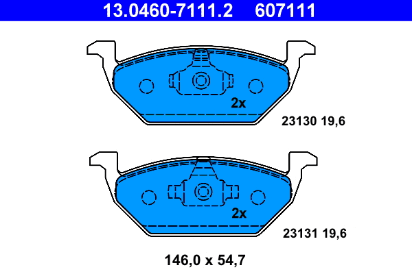 Brake Pad Set, disc brake (13.0460-7111.2)