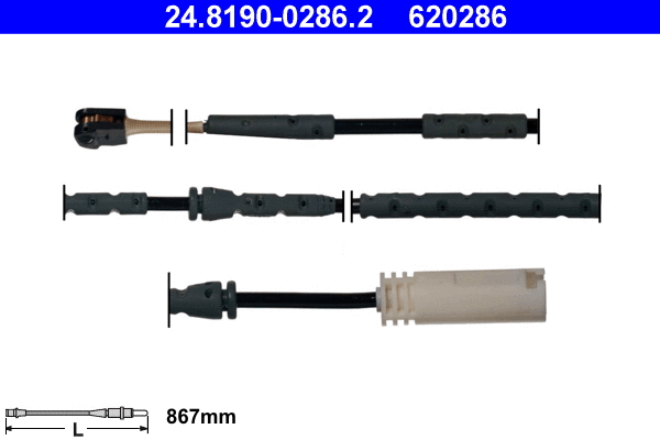Warning Contact, brake pad wear (24.8190-0286.2)
