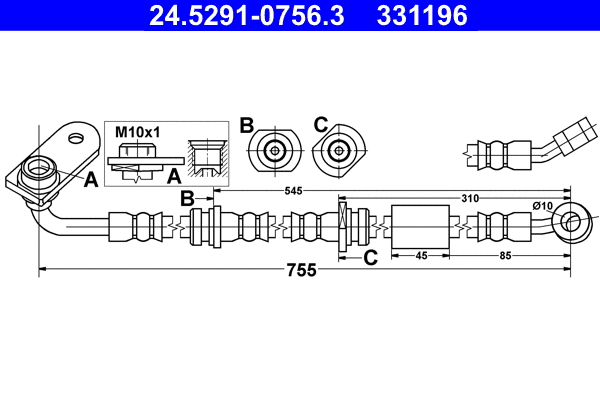 Brake Hose (24.5291-0756.3)