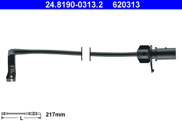 Warning Contact, brake pad wear (24.8190-0313.2)