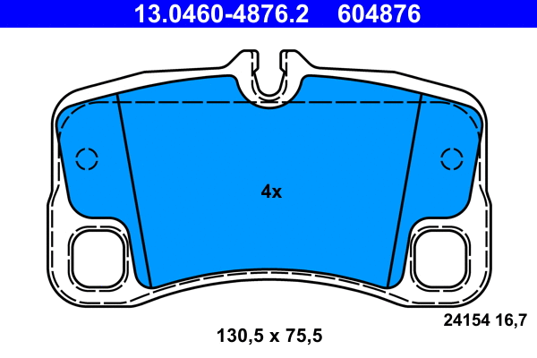 Brake Pad Set, disc brake (13.0460-4876.2)