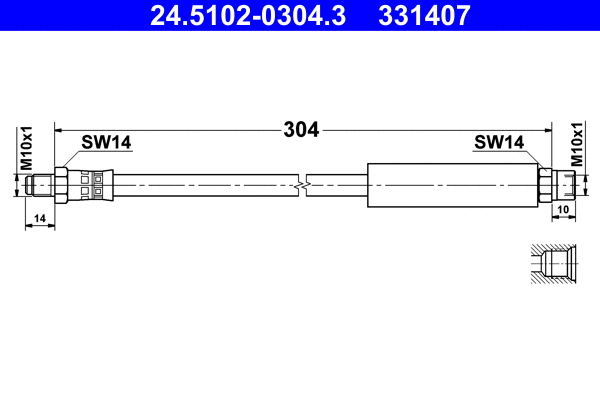 Brake Hose (24.5102-0304.3)