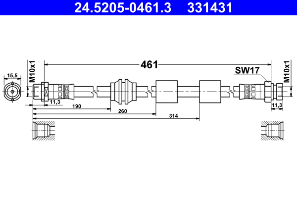 Brake Hose (24.5205-0461.3)