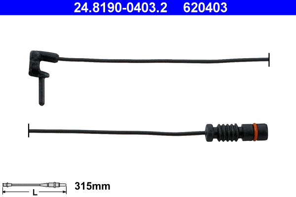 Warning Contact, brake pad wear (24.8190-0403.2)