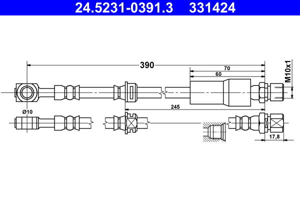 Brake Hose (24.5231-0391.3)