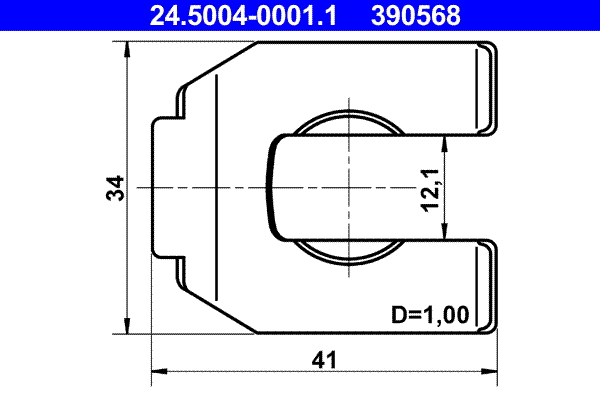 Holding Bracket, brake hose (24.5004-0001.1)