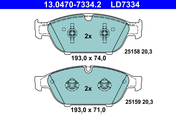 Brake Pad Set, disc brake (13.0470-7334.2)