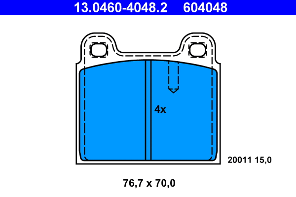 Brake Pad Set, disc brake (13.0460-4048.2)
