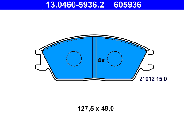 Brake Pad Set, disc brake (13.0460-5936.2)