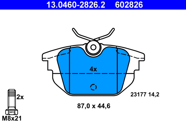 Brake Pad Set, disc brake (13.0460-2826.2)