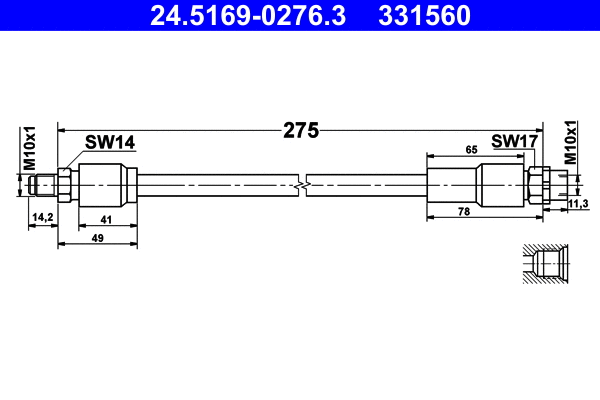 Brake Hose (24.5169-0276.3)