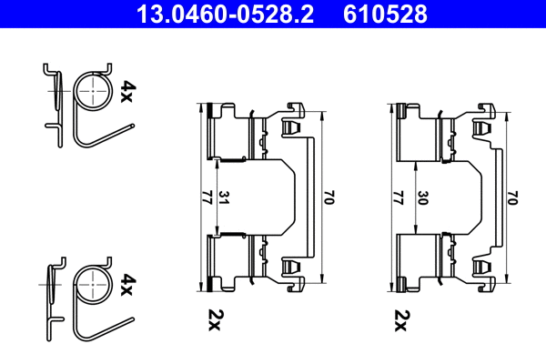 Accessory Kit, disc brake pad (13.0460-0528.2)