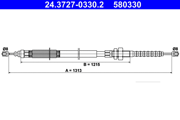 Cable Pull, parking brake (24.3727-0330.2)
