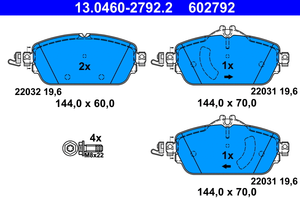 Brake Pad Set, disc brake (13.0460-2792.2)