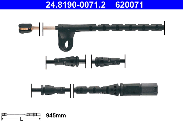 Warning Contact, brake pad wear (24.8190-0071.2)