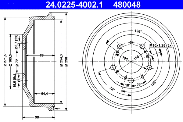 Brake Drum (24.0225-4002.1)
