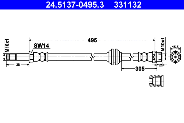 Brake Hose (24.5137-0495.3)