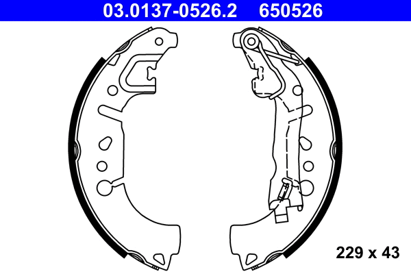 Brake Shoe Set (03.0137-0526.2)