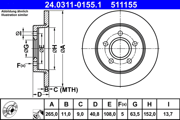 Brake Disc (24.0311-0155.1)
