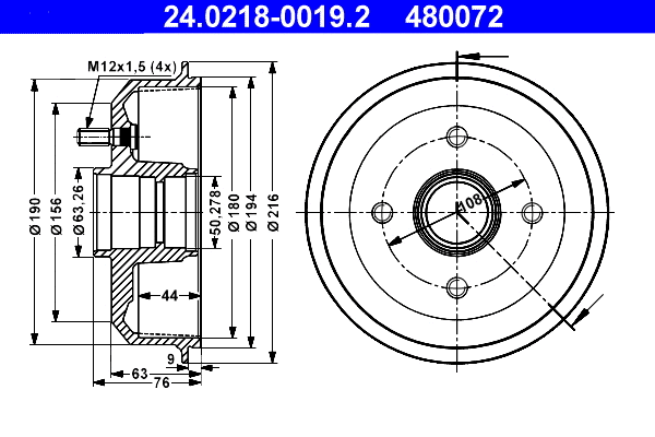 Brake Drum (24.0218-0019.2)