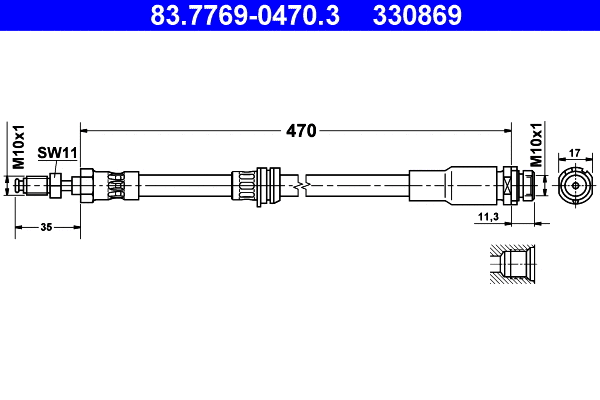 Brake Hose (83.7769-0470.3)