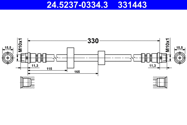 Brake Hose (24.5237-0334.3)